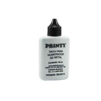 Tinta p/ num. de metal ref. 637 (40 ml) preto - Nacional