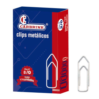 Clips N 8/0 caixa grd. c/ 170 pçs