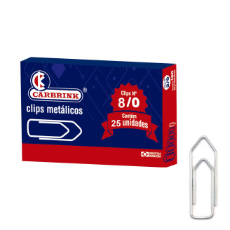 Clips N 8/0 caixa peq. c/ 25 pçs
