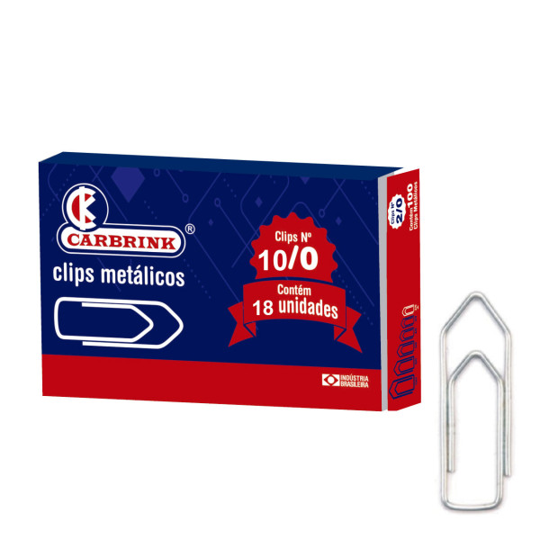 Clips N 10/0 caixa peq. c/ 18 pçs
